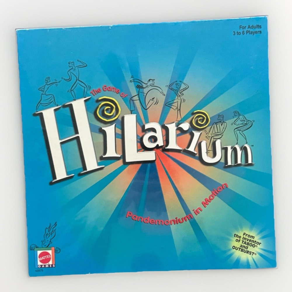Hilarium Party Game of Pandemonium in Motion by Mattel Adult Sealed 2001 Edition